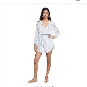 LoveShackFancy Popover Dress in Water Petals